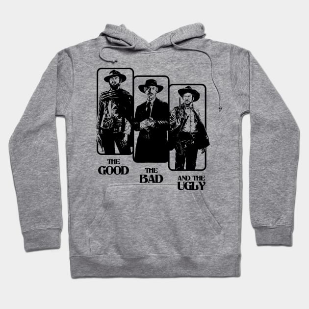 The Good The Bad and The Ugly 80s Style classic Hoodie by Hand And Finger